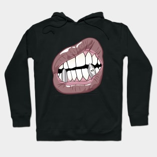 Mouth with Silver Teeth (for Face Mask) Hoodie